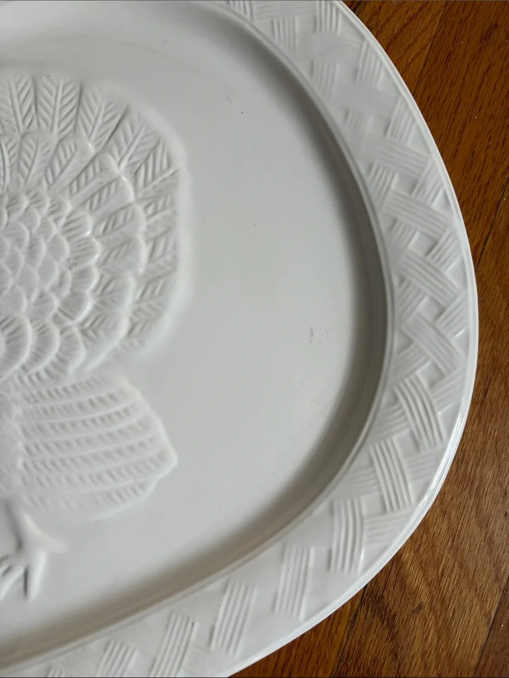 Martha Stewart White Ceramic Turkey Serving Platter